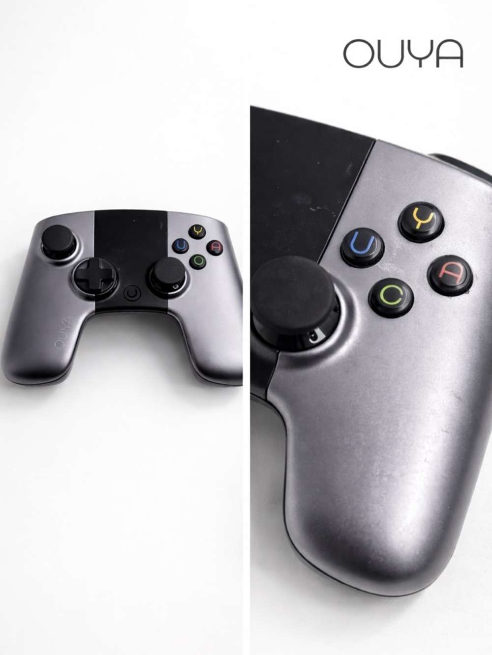 OUYA Wireless Gaming Controller Gray Black